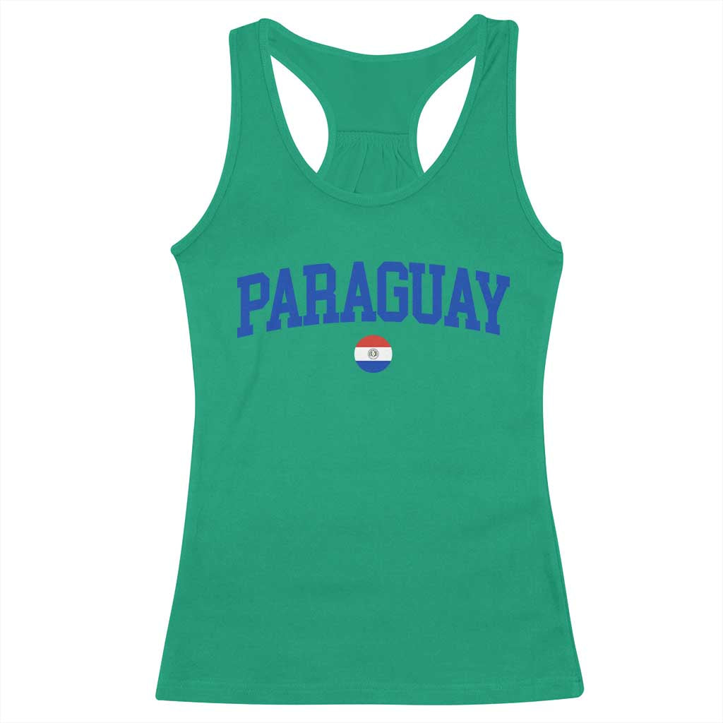 Paraguay Patriotic Flag Racerback Tank Top Soccer Fan Vintage Varsity Sports National Pride Graphic