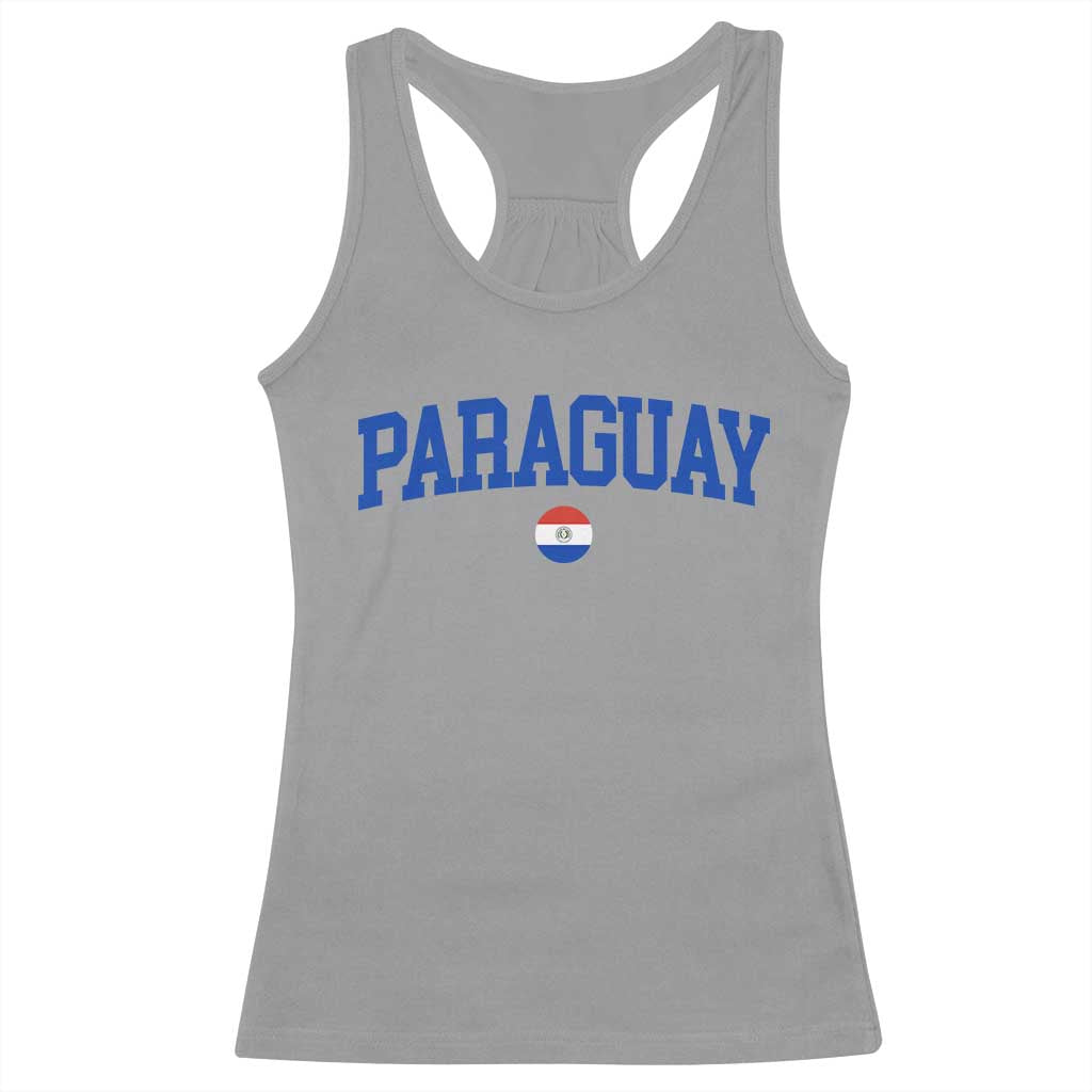 Paraguay Patriotic Flag Racerback Tank Top Soccer Fan Vintage Varsity Sports National Pride Graphic