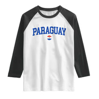 Paraguay Patriotic Flag Raglan Shirt Soccer Fan Vintage Varsity Sports National Pride Graphic