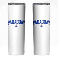 Paraguay Patriotic Flag Skinny Tumbler Soccer Fan Vintage Varsity Sports National Pride Graphic