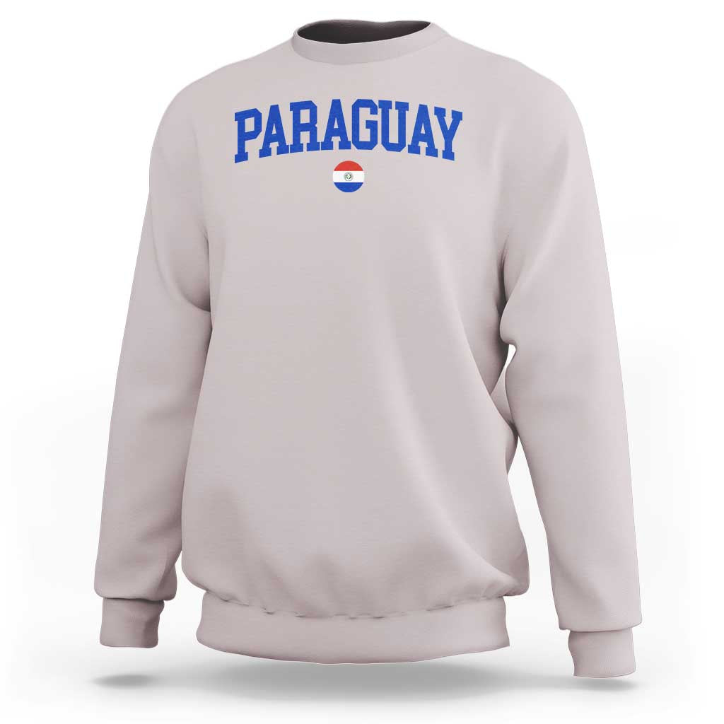 Paraguay Patriotic Flag Sweatshirt Soccer Fan Vintage Varsity Sports National Pride Graphic