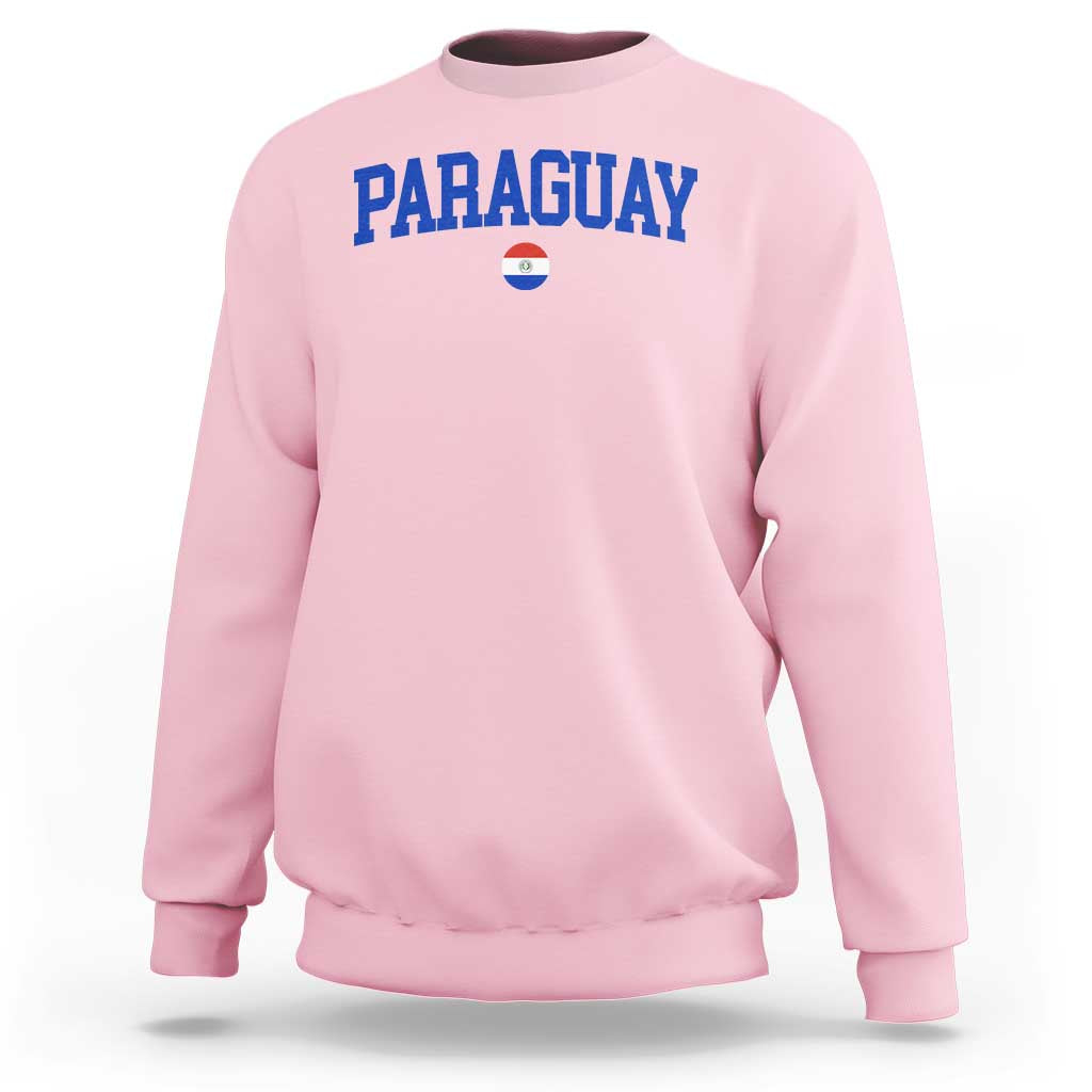 Paraguay Patriotic Flag Sweatshirt Soccer Fan Vintage Varsity Sports National Pride Graphic
