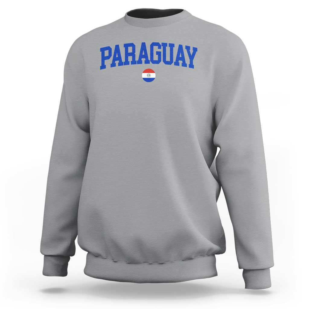 Paraguay Patriotic Flag Sweatshirt Soccer Fan Vintage Varsity Sports National Pride Graphic