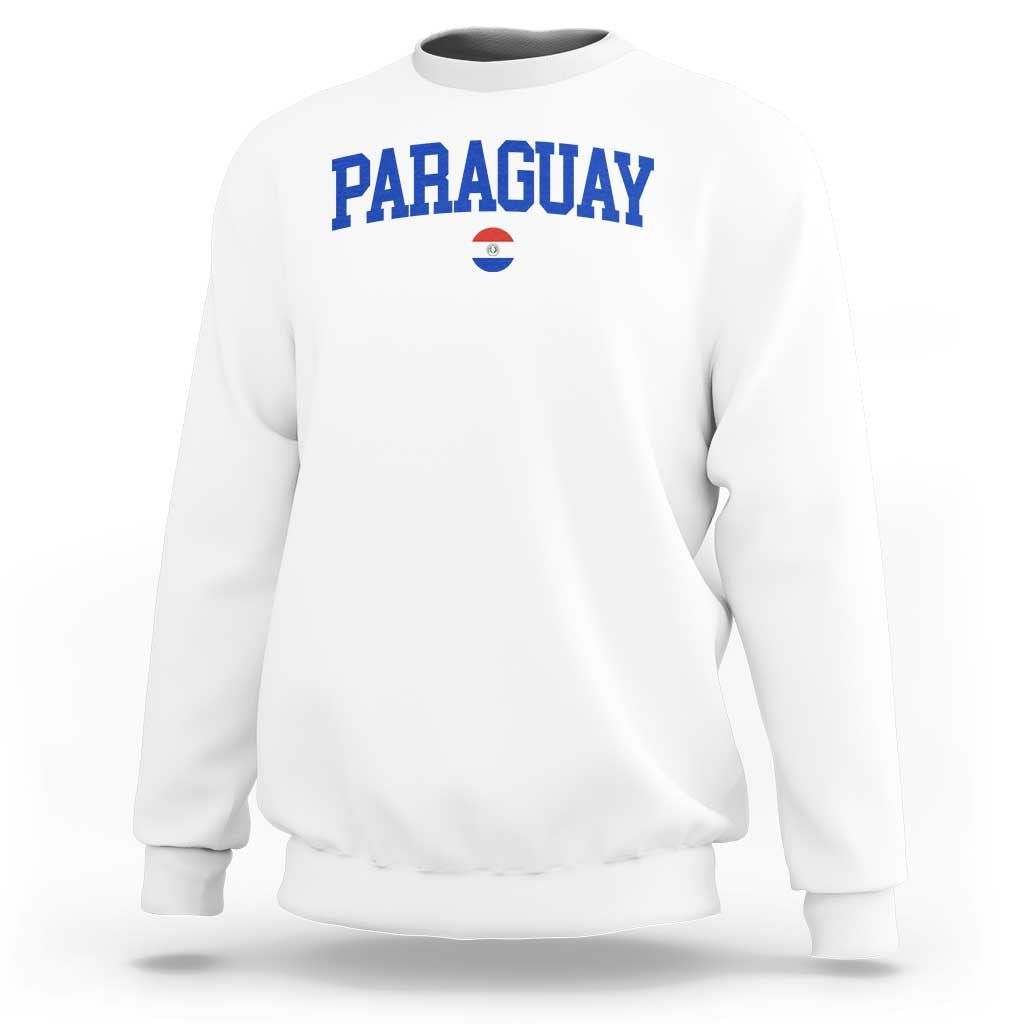 Paraguay Patriotic Flag Sweatshirt Soccer Fan Vintage Varsity Sports National Pride Graphic