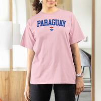Paraguay Patriotic Flag T Shirt For Women Soccer Fan Vintage Varsity Sports National Pride Graphic