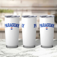 Paraguay Patriotic Flag Tumbler Cup Soccer Fan Vintage Varsity Sports National Pride Graphic