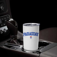 Paraguay Patriotic Flag Tumbler Cup Soccer Fan Vintage Varsity Sports National Pride Graphic