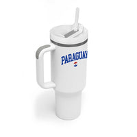Paraguay Patriotic Flag Tumbler With Handle Soccer Fan Vintage Varsity Sports National Pride Graphic