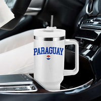 Paraguay Patriotic Flag Tumbler With Handle Soccer Fan Vintage Varsity Sports National Pride Graphic