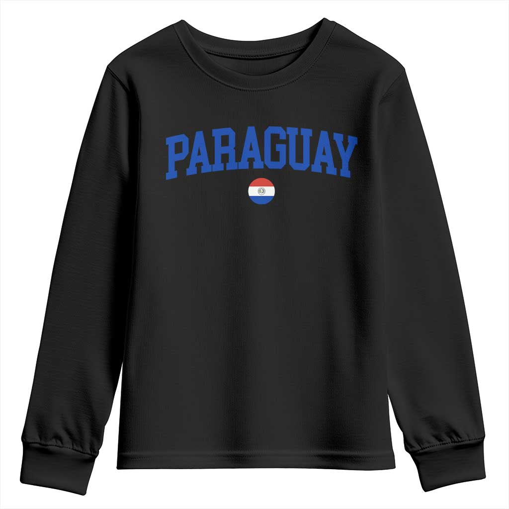 Paraguay Patriotic Flag Youth Sweatshirt Soccer Fan Vintage Varsity Sports National Pride Graphic