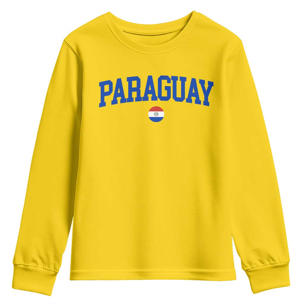 Paraguay Patriotic Flag Youth Sweatshirt Soccer Fan Vintage Varsity Sports National Pride Graphic