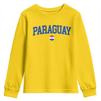 Paraguay Patriotic Flag Youth Sweatshirt Soccer Fan Vintage Varsity Sports National Pride Graphic