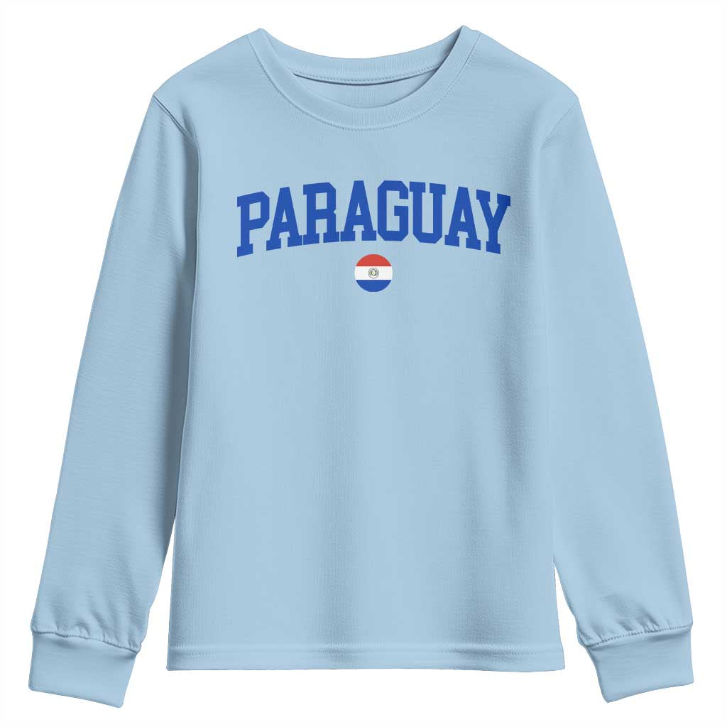 Paraguay Patriotic Flag Youth Sweatshirt Soccer Fan Vintage Varsity Sports National Pride Graphic