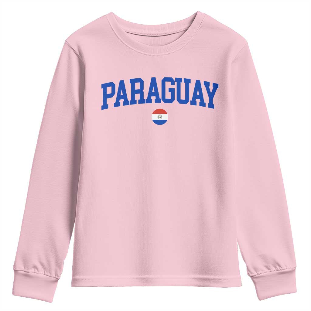 Paraguay Patriotic Flag Youth Sweatshirt Soccer Fan Vintage Varsity Sports National Pride Graphic