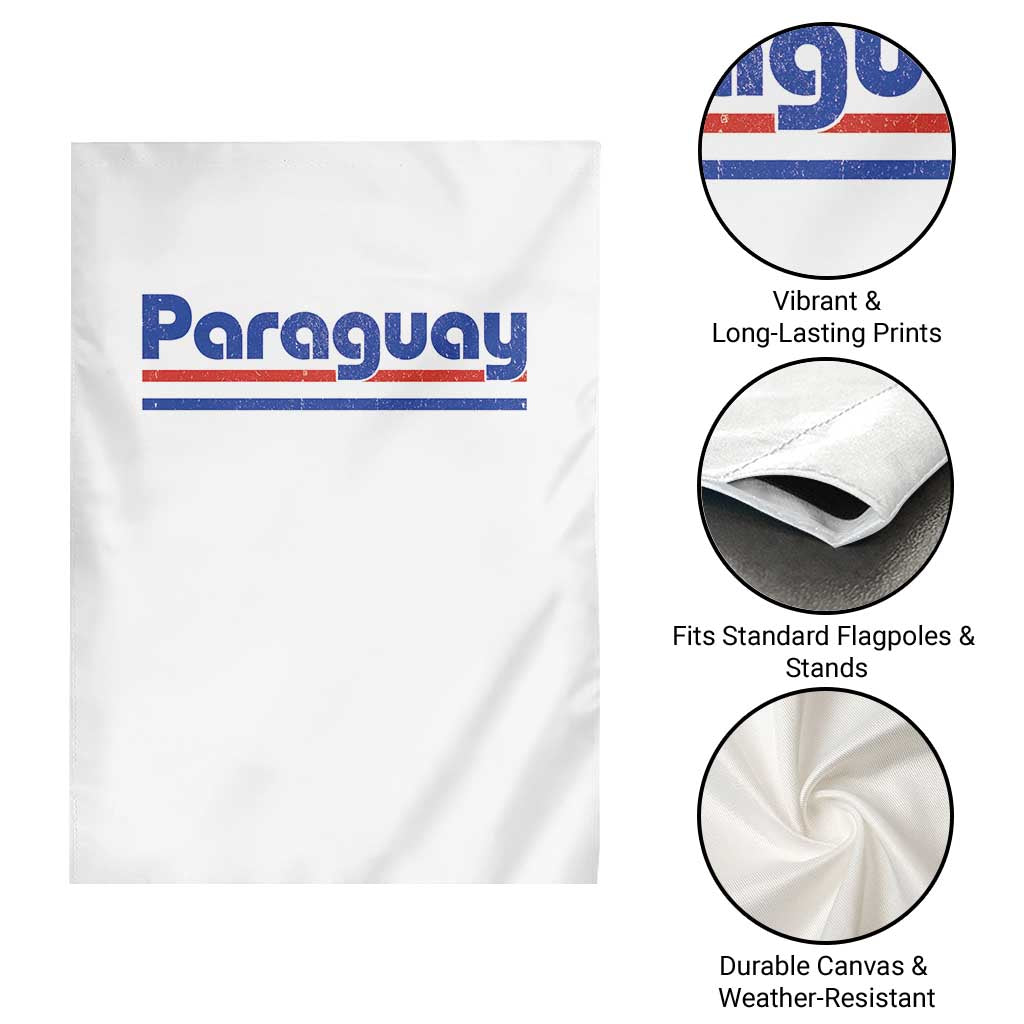 Vintage Paraguay Flag Garden Flag Retro Stripe Patriotic Paraguayan Pride Graphic