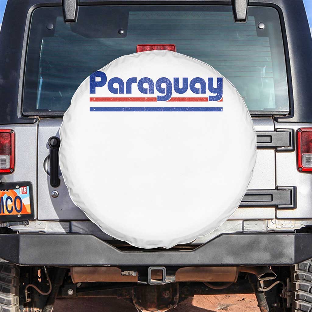 Vintage Paraguay Flag Spare Tire Cover Retro Stripe Patriotic Paraguayan Pride Graphic