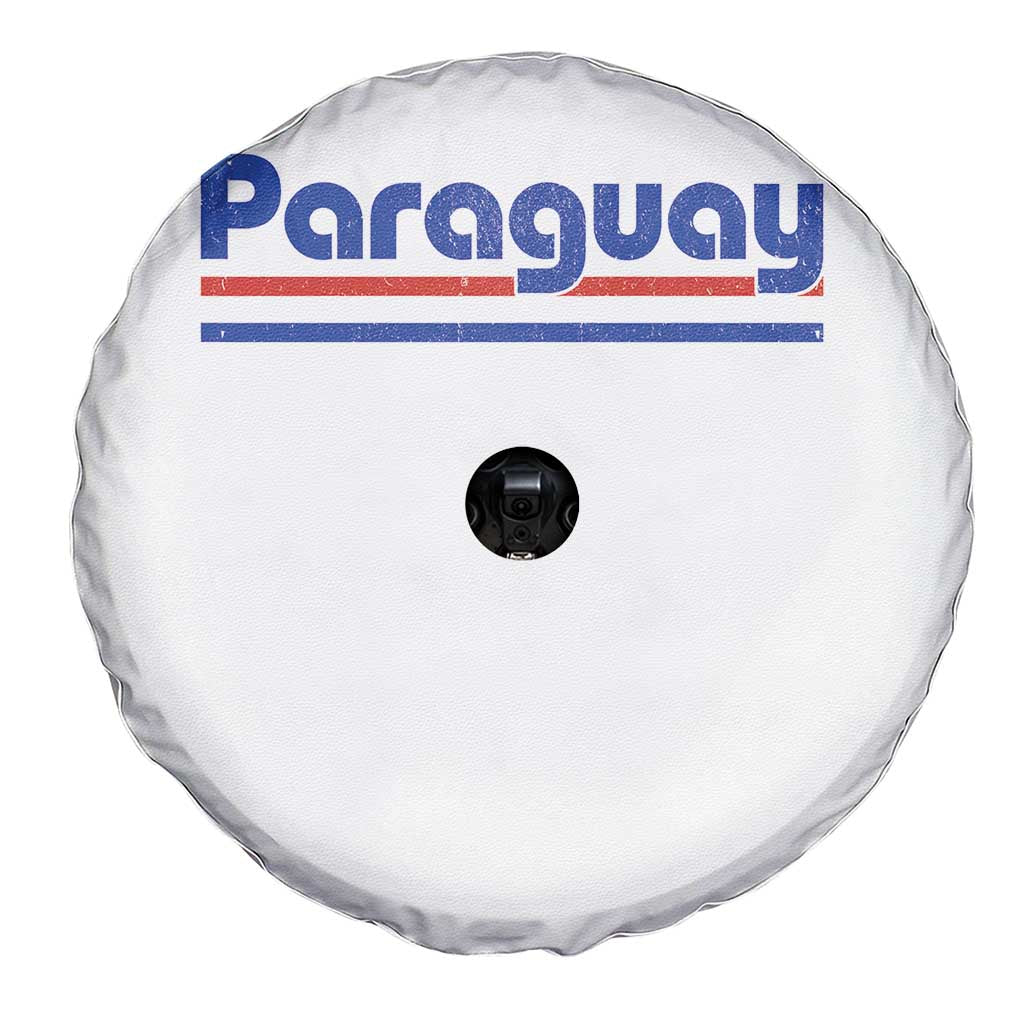 Vintage Paraguay Flag Spare Tire Cover Retro Stripe Patriotic Paraguayan Pride Graphic