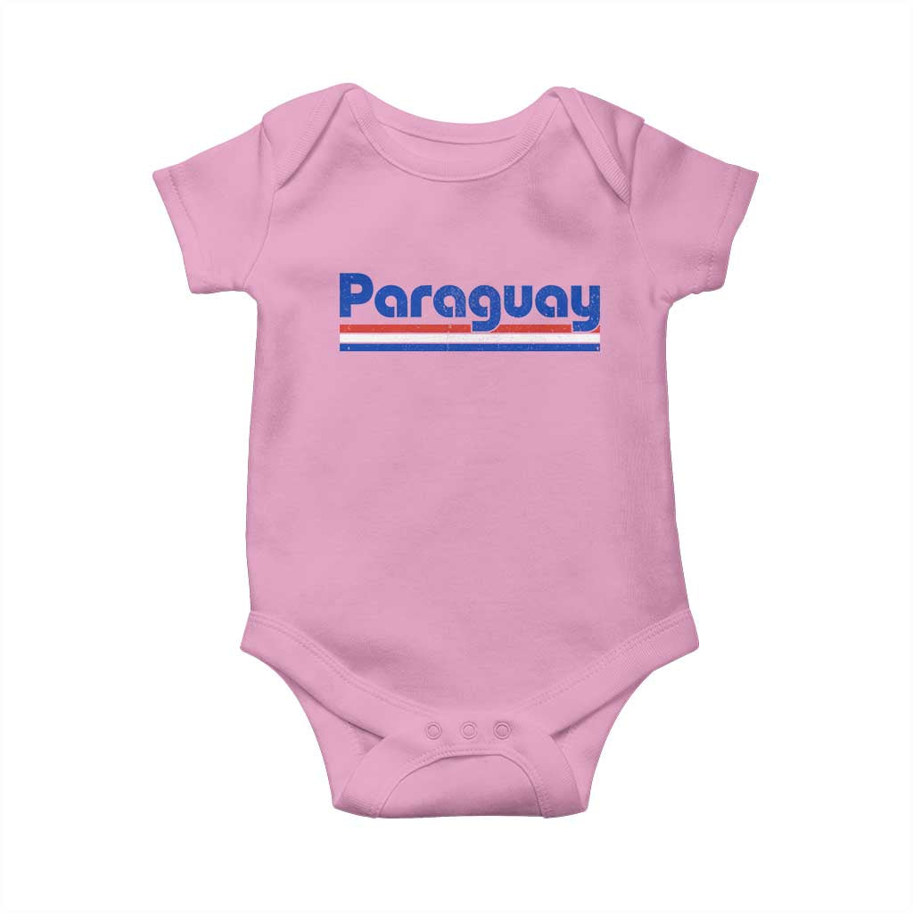 Vintage Paraguay Flag Baby Onesie Retro Stripe Patriotic Paraguayan Pride Graphic