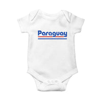 Vintage Paraguay Flag Baby Onesie Retro Stripe Patriotic Paraguayan Pride Graphic