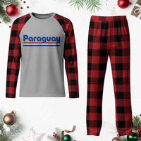 Vintage Paraguay Flag Plaid Pajama Set Retro Stripe Patriotic Paraguayan Pride Graphic