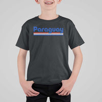 Vintage Paraguay Flag T Shirt For Kid Retro Stripe Patriotic Paraguayan Pride Graphic