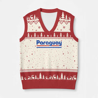 Vintage Paraguay Flag V-Neck Knit Sweater Vest Retro Stripe Patriotic Paraguayan Pride Graphic