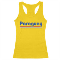 Vintage Paraguay Flag Racerback Tank Top Retro Stripe Patriotic Paraguayan Pride Graphic