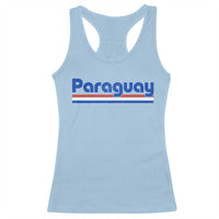 Vintage Paraguay Flag Racerback Tank Top Retro Stripe Patriotic Paraguayan Pride Graphic