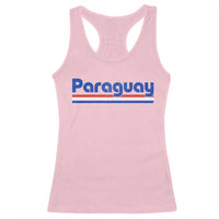 Vintage Paraguay Flag Racerback Tank Top Retro Stripe Patriotic Paraguayan Pride Graphic