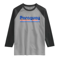 Vintage Paraguay Flag Raglan Shirt Retro Stripe Patriotic Paraguayan Pride Graphic