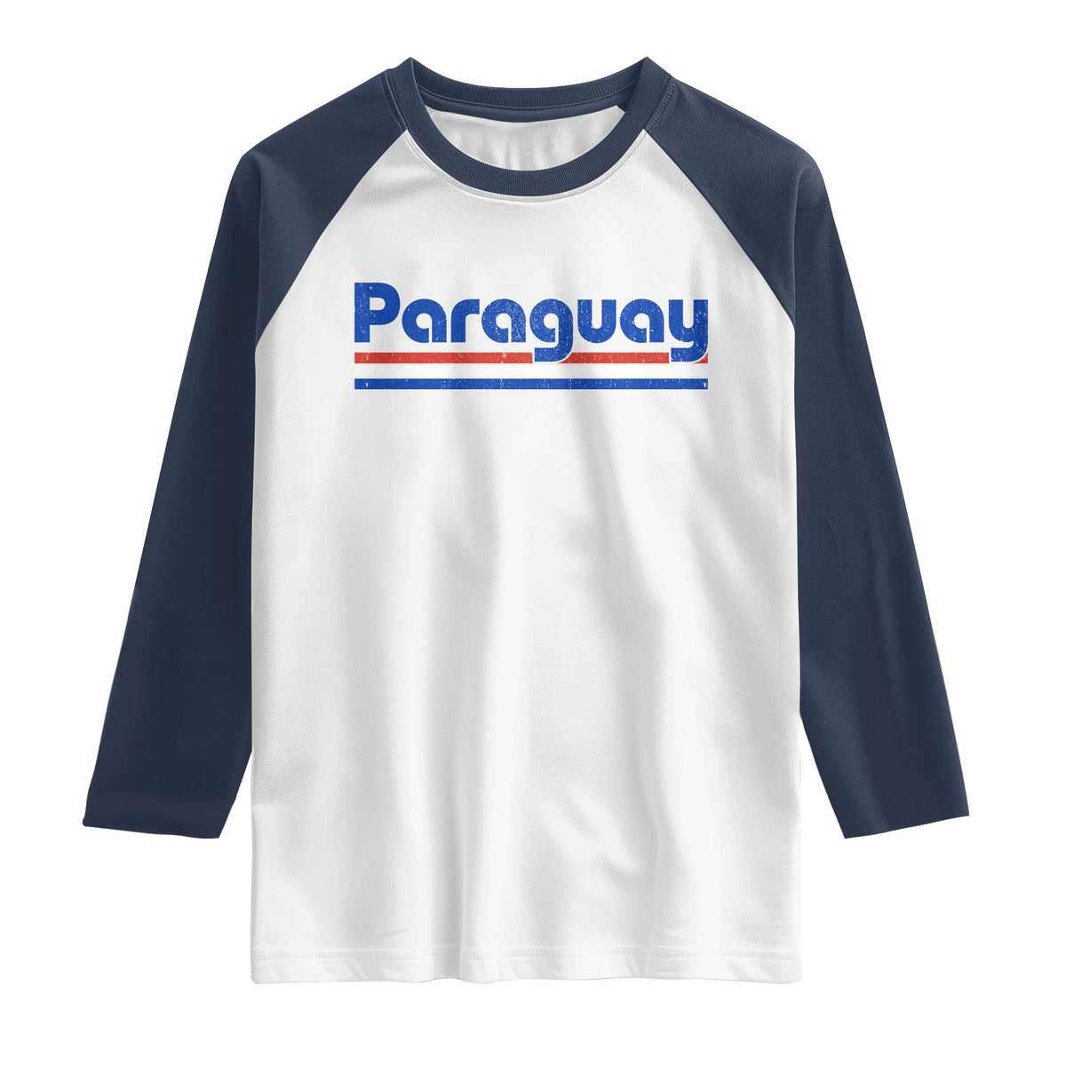 Vintage Paraguay Flag Raglan Shirt Retro Stripe Patriotic Paraguayan Pride Graphic