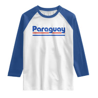 Vintage Paraguay Flag Raglan Shirt Retro Stripe Patriotic Paraguayan Pride Graphic