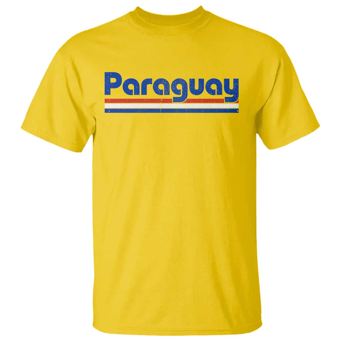 Vintage Paraguay Flag T Shirt Retro Stripe Patriotic Paraguayan Pride Graphic