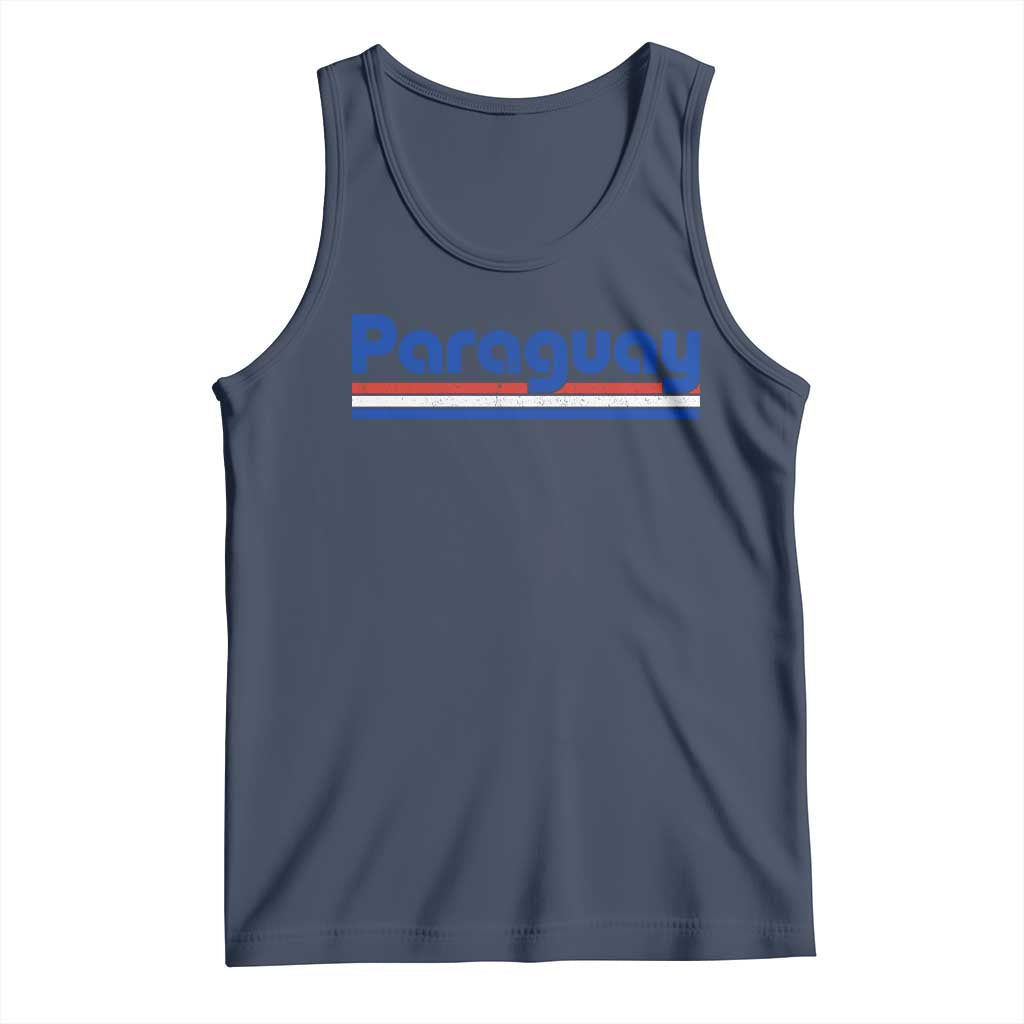 Vintage Paraguay Flag Tank Top Retro Stripe Patriotic Paraguayan Pride Graphic