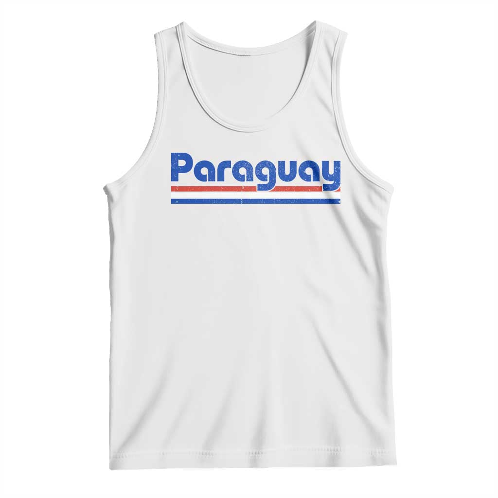 Vintage Paraguay Flag Tank Top Retro Stripe Patriotic Paraguayan Pride Graphic
