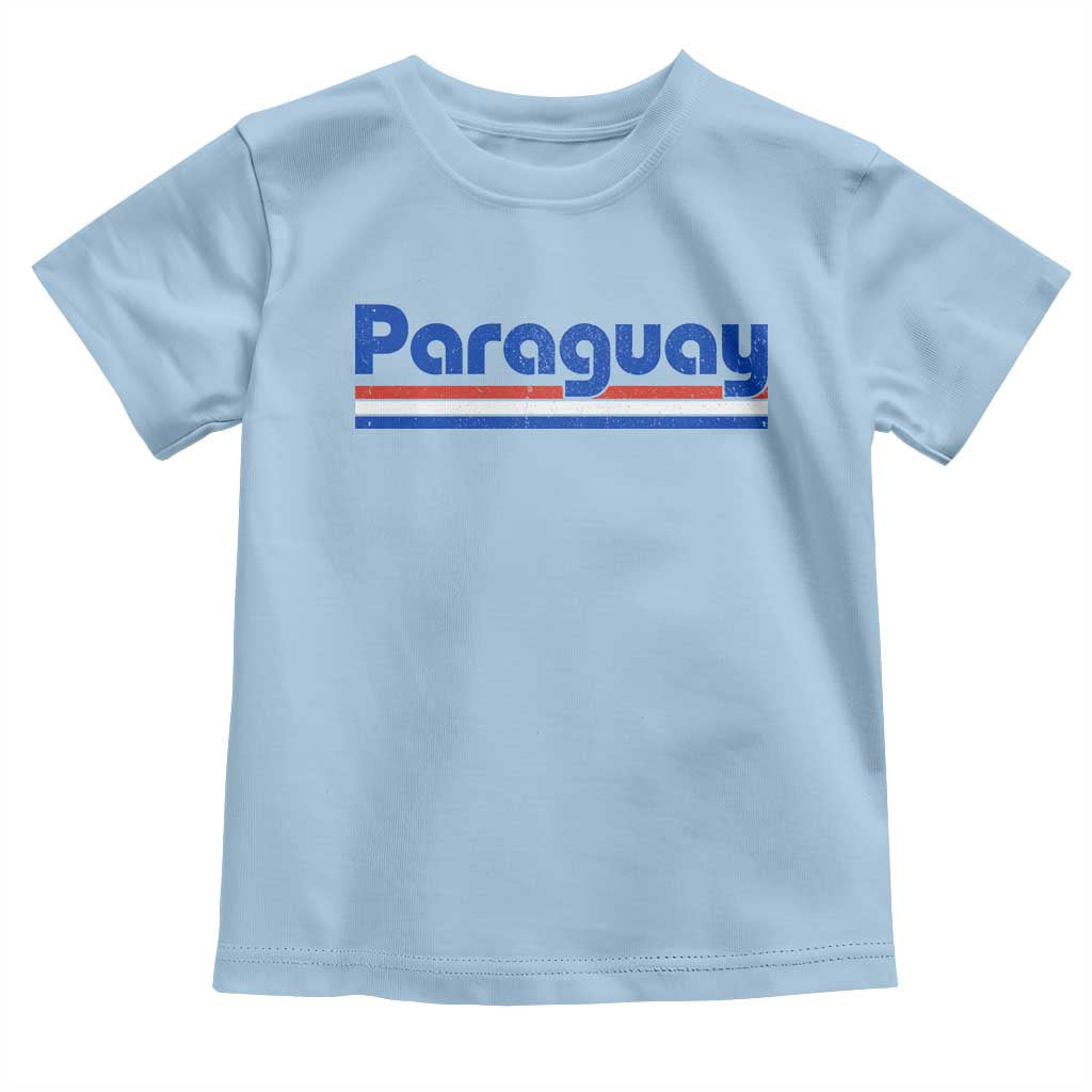 Vintage Paraguay Flag Toddler T Shirt Retro Stripe Patriotic Paraguayan Pride Graphic