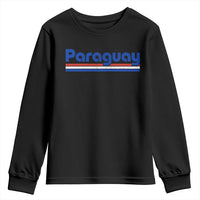 Vintage Paraguay Flag Youth Sweatshirt Retro Stripe Patriotic Paraguayan Pride Graphic