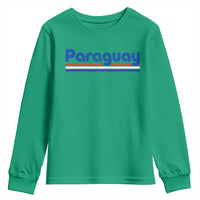 Vintage Paraguay Flag Youth Sweatshirt Retro Stripe Patriotic Paraguayan Pride Graphic
