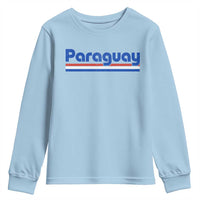 Vintage Paraguay Flag Youth Sweatshirt Retro Stripe Patriotic Paraguayan Pride Graphic