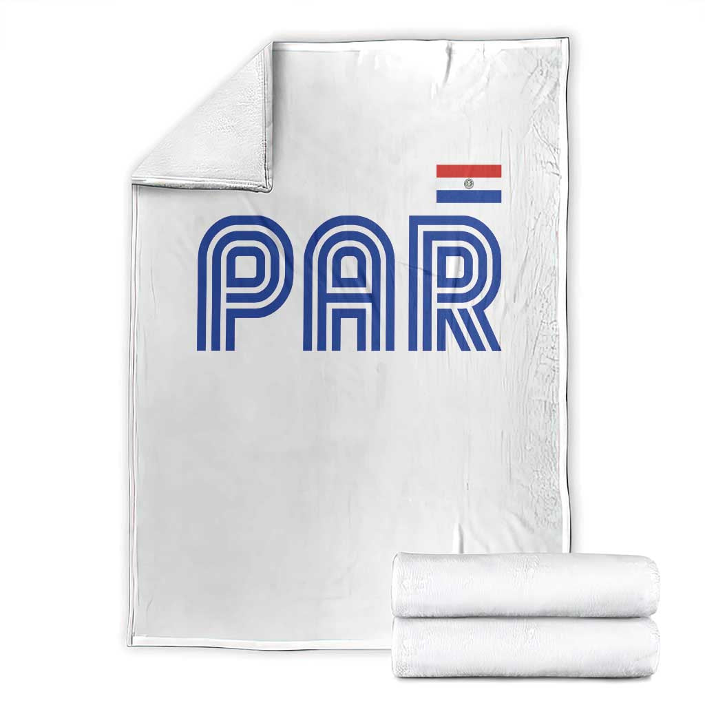 Vintage Paraguay Throw Blanket Retro Typography Patriotic Paraguayan Pride Flag Graphic