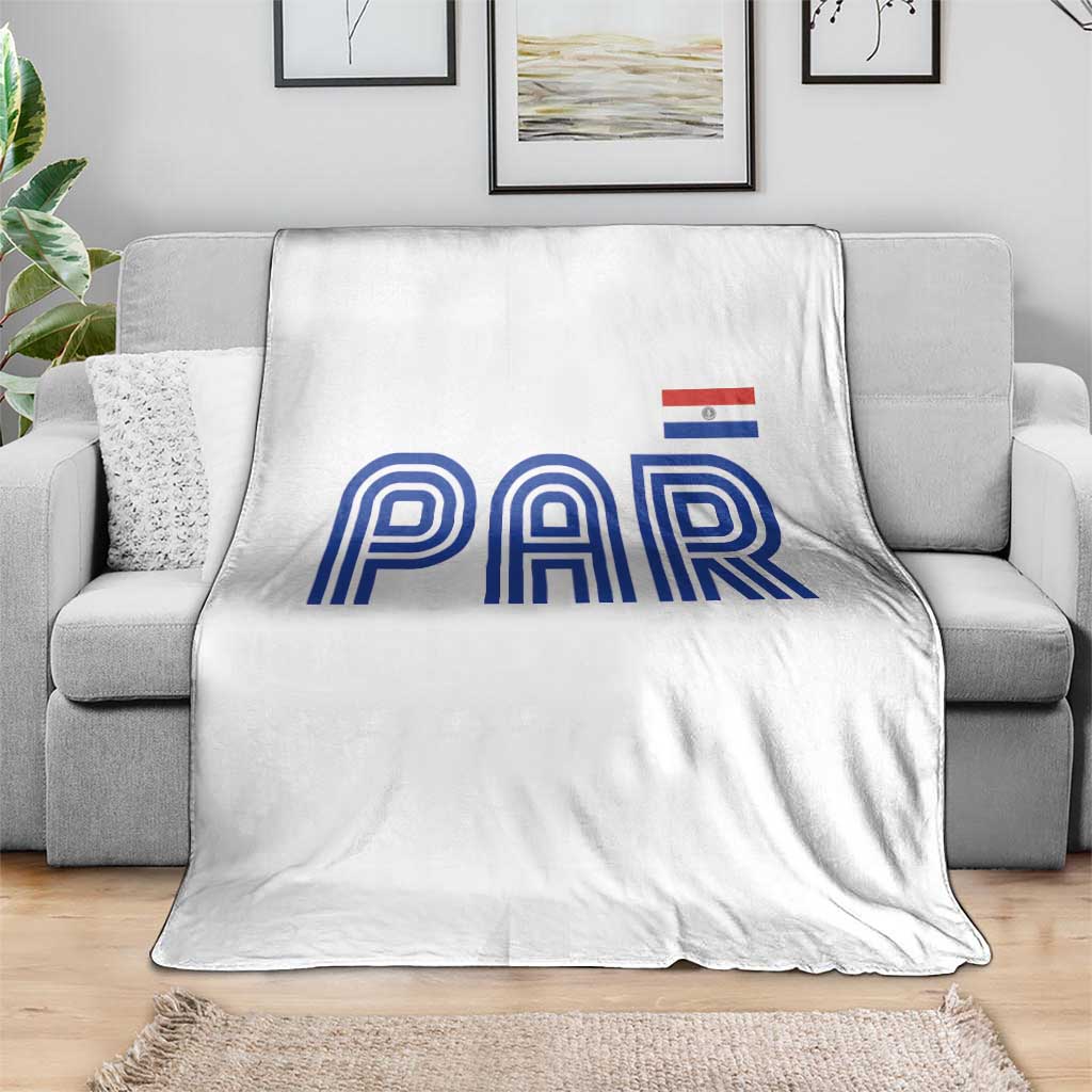Vintage Paraguay Throw Blanket Retro Typography Patriotic Paraguayan Pride Flag Graphic