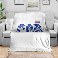Vintage Paraguay Throw Blanket Retro Typography Patriotic Paraguayan Pride Flag Graphic