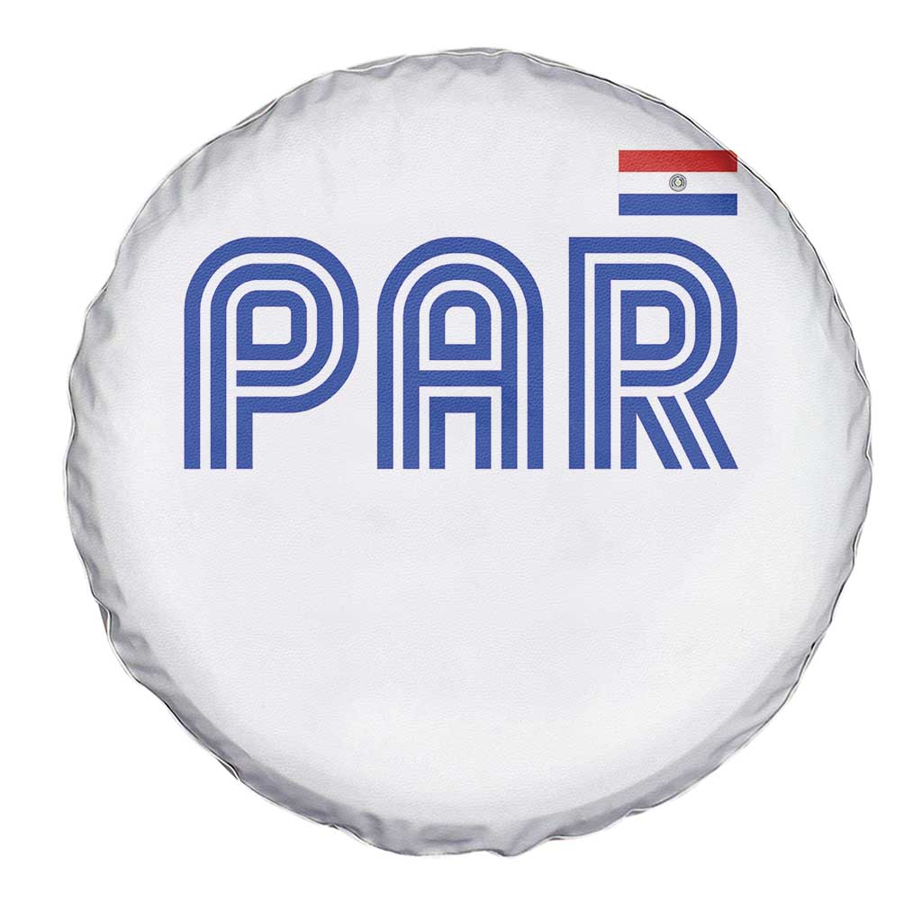 Vintage Paraguay Spare Tire Cover Retro Typography Patriotic Paraguayan Pride Flag Graphic