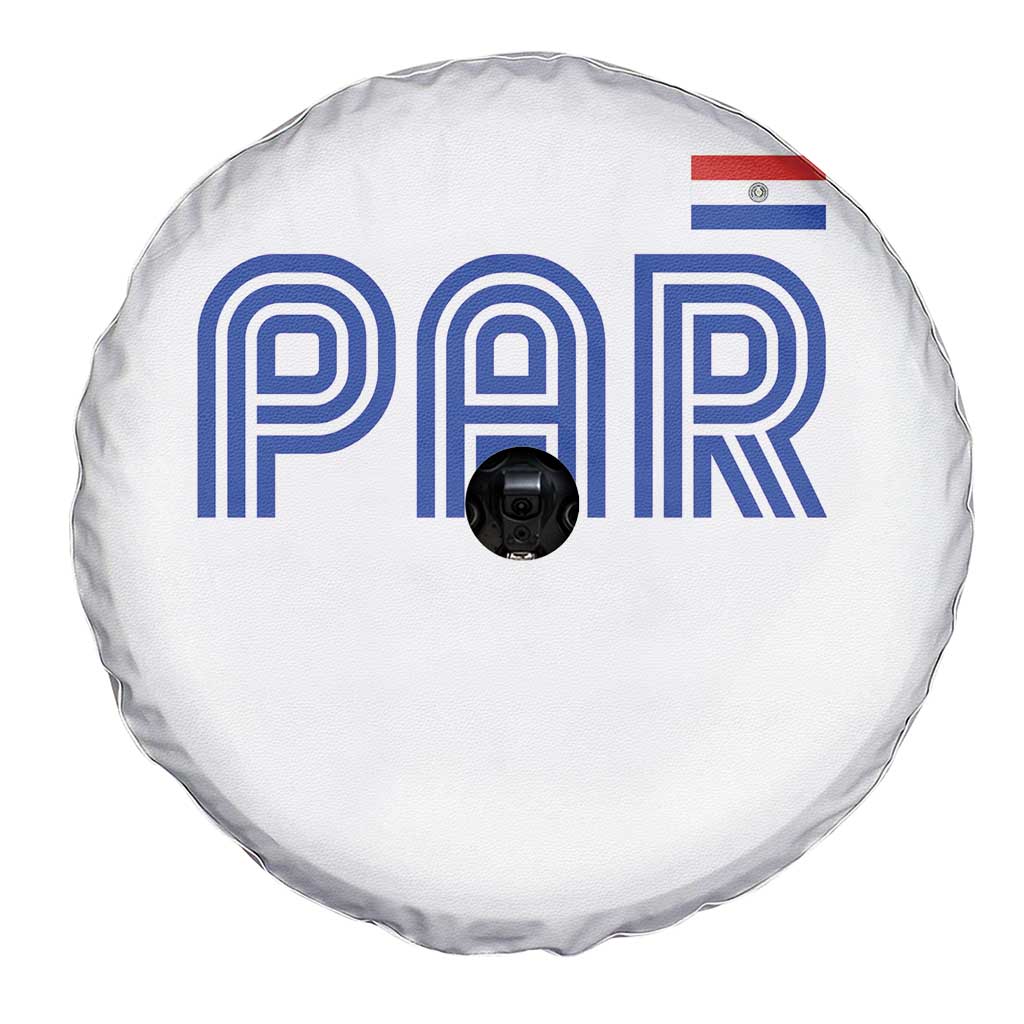 Vintage Paraguay Spare Tire Cover Retro Typography Patriotic Paraguayan Pride Flag Graphic