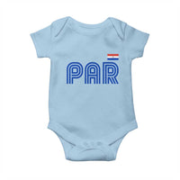 Vintage Paraguay Baby Onesie Retro Typography Patriotic Paraguayan Pride Flag Graphic