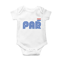 Vintage Paraguay Baby Onesie Retro Typography Patriotic Paraguayan Pride Flag Graphic