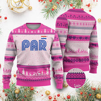 Vintage Paraguay Ugly Christmas Sweater Retro Typography Patriotic Paraguayan Pride Flag Graphic