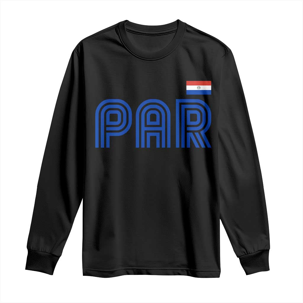 Vintage Paraguay Long Sleeve Shirt Retro Typography Patriotic Paraguayan Pride Flag Graphic