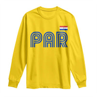 Vintage Paraguay Long Sleeve Shirt Retro Typography Patriotic Paraguayan Pride Flag Graphic