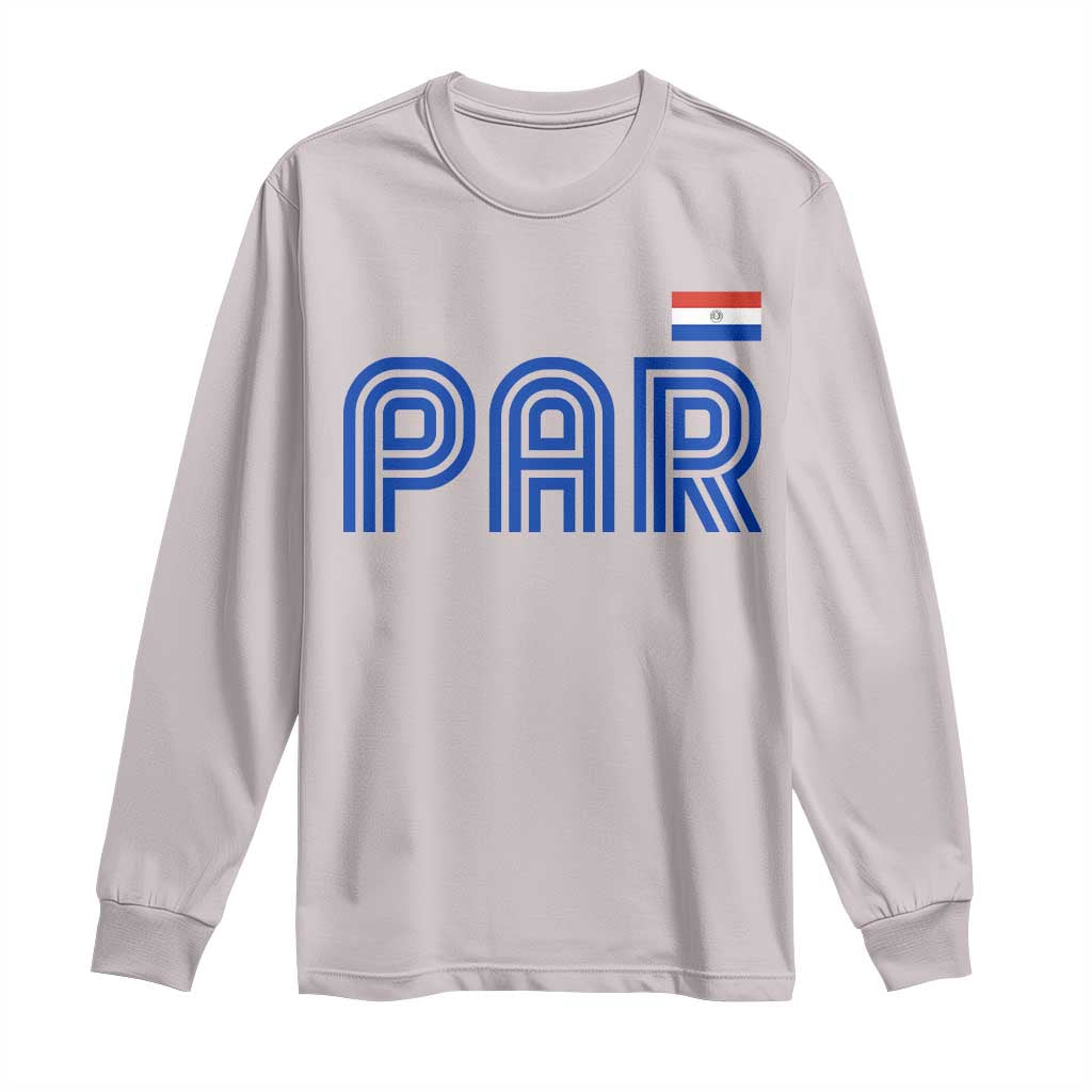 Vintage Paraguay Long Sleeve Shirt Retro Typography Patriotic Paraguayan Pride Flag Graphic